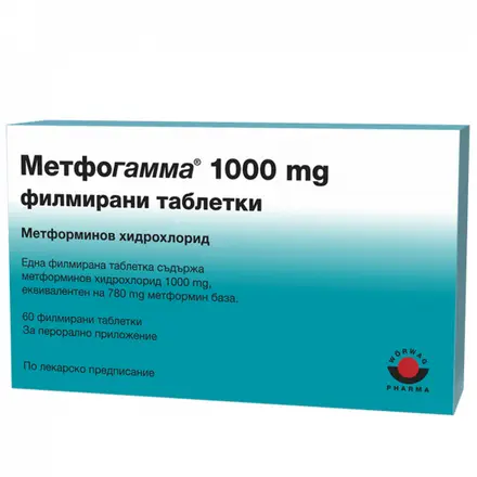 МЕТФОГАММА ТАБЛ 1000 МГ Х 60