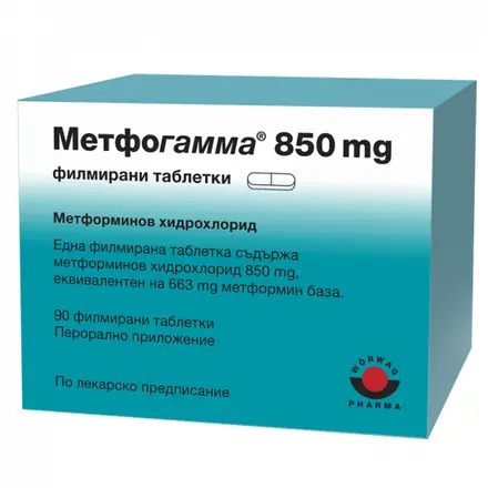 МЕТФОГАМА табл. 850мг х 90