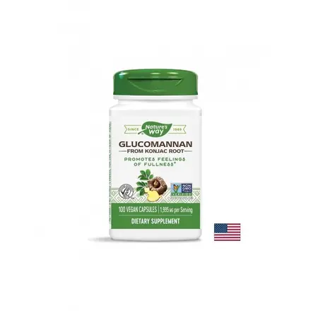 Glucomannan from Konjac Root/ Глюкоманан от корен на Конджак 665 mg x 100 капсули Nature’s Way