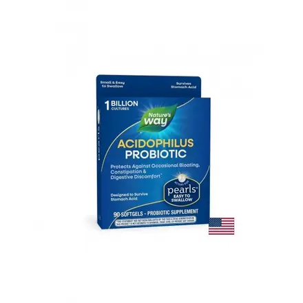 Pearls® Probiotic/ Пърлс® Пробиотик, 1 млрд. активни пробиотици x 90 софтгел капсули Nature’s Way
