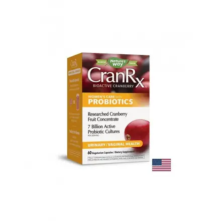 CranRx® Women`s Care with probiotics с червена боровинка + 7 млрд. акт. пробиотици х 60 капсули Nature’s Way