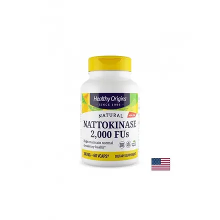 Натокиназа – Здраво кръвообращение и нормално кръвно налягане, 100 mg / 2000 FU, 60 вегетариански капсули