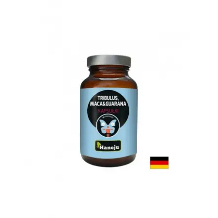 Трибулус 200 mg + Мака 200 mg + Гуарана 100 mg – Енергия, тонус и либидо, 90 капсули