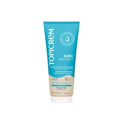 TOPICREM SUN PROTECT FRESH AFTER-SUN GEL / ХИДРАТИРАЩО МЛЯКО ЗА СЛЕД СЛЪНЦЕ / ЗА ЛИЦЕ И ТЯЛО (ЗА НОРМАЛНА И/ИЛИ ЧУВСТВИТЕЛНА КОЖА) 200МЛ