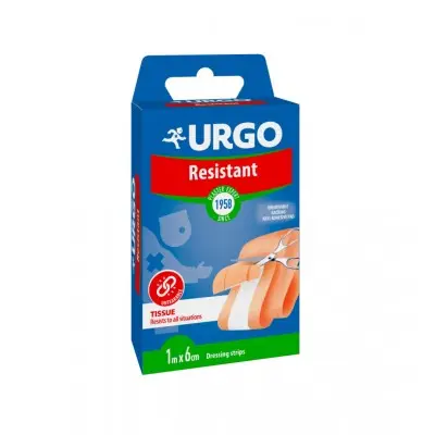 URGO FIRST AID RESISTANT / УРГО ЕЛАСТИЧНА ЛЕНТА 6СМ / 1М