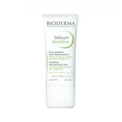 BIODERMA SEBIUM SENSITIVE / БИОДЕРМА СЕБИУМ СЕНЗИТИВ КРЕМ ЗА ЧУВСТВИТЕЛНА АКНЕИЧНА КОЖА 30МЛ