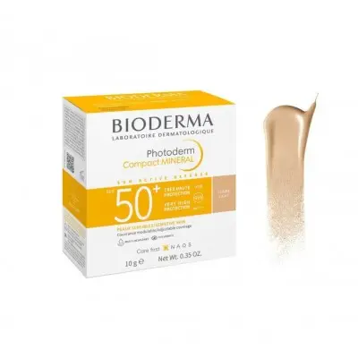 BIODERMA PHOTODERM COMPACT MINERAL PROTECTION / БИОДЕРМА ФОТОДЕРМ МИНЕРАЛНА ПУДРА SPF50+ СВЕТЪЛ ЦВЯТ 10ГР