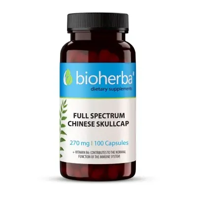 BIOHERBA CHINESE SKULLCAP / КИТАЙСКА ПРЕВАРА (БАЙКАЛСКИ ШЛЕМНИК) 270МГ КАПС. Х100