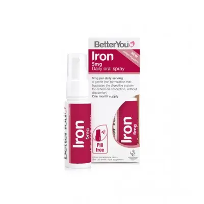 BETTER YOU IRON 5MG DAILY ORAL SPRAY / БЕТЪР Ю ЖЕЛЯЗО 5МГ ОРАЛЕН СПРЕЙ 25МЛ