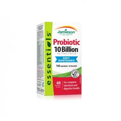 JAMIESON PROBIOTIC 10 BILLION ACTIVE CELLS / ДЖЕЙМИСЪН ПРОБИОТИК 10 КАПС. X 60