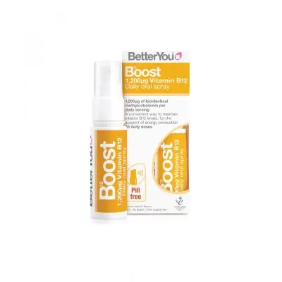 BETTER YOU BOOST B12 DAILY ORAL SPRAY / БЕТЪР Ю ВИТАМИН В12 БУСТ ОРАЛЕН СПРЕЙ 25МЛ