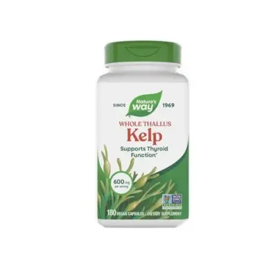 NATURE'S WAY KELP WHOLE THALLUS / КЕЛП (КАФЯВИ ВОДОРАСЛИ) 600МГ КАПС. Х180