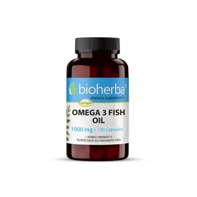 BIOHERBA OMEGA 3 FISH OIL / ОМЕГА 3 РИБЕНО МАСЛО 1000МГ СОФТГЕЛ КАПС. Х 100