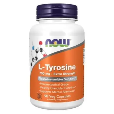 NOW FOODS L-TYROSINE 750МГ ВЕГАН КАПС. X90