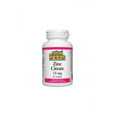 NATURAL FACTORS ZINC CITRATE / ЦИНК (ЦИТРАТ) 15МГ ТАБЛ. Х90