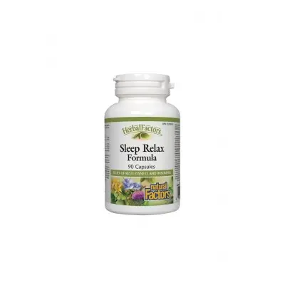 NATURAL FACTORS SLEEP RELAX FORMULA / ФОРМУЛА ЗА СПОКОЕН СЪН 325МГ КАПС. Х90