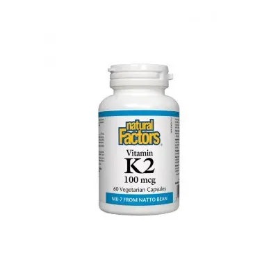 NATURAL FACTORS VITAMIN K2 (MK-7) / ВИТАМИН К2 (МК-7) 100МКГ КАПС. Х60