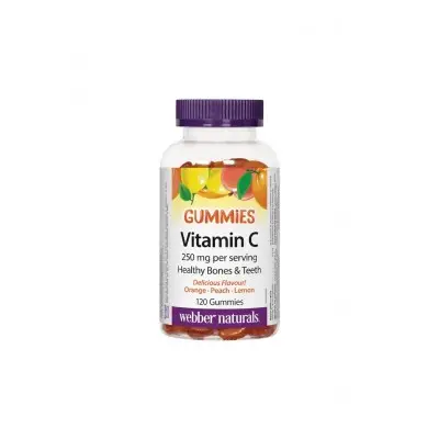 WEBBER NATURALS GUMMIES VITAMIN C / ВИТАМИН C ГЪМИ 125МГ ЖЕЛИРАНИ ТАБЛ. Х 120