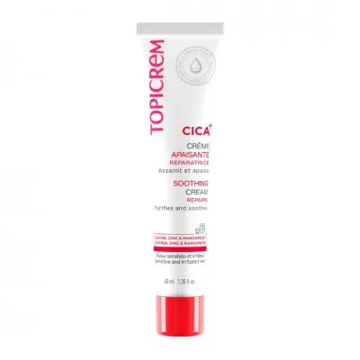 TOPICREM CICA SOOTHING CREAM / РЕГЕНЕРИРАЩ, УСПОКОЯВАЩ И ХИДРАТИРАЩ КРЕМ (ЗА ЧУВСТВИТЕЛНА И РАЗДРАЗНЕНА КОЖА) 40МЛ
