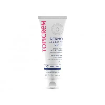 TOPICREM DERMO SPECIFIC UR-10 ANTI-CALLUSES FOOT CREAM / ПОДХРАНВАЩ КРЕМ ЗА КРАКА (ЗА МНОГО СУХА КОЖА/ЗА НАПУКАНИ ПЕТИ) 75МЛ