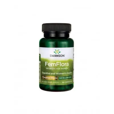 SWANSON FEMFLORA FEMININE PROBIOTIC FORMULA / СУОНСЪН ФЕМФЛОРА ПРОБИОТИК ФОРМУЛА ЗА ЖЕНИ КАПС. X 60