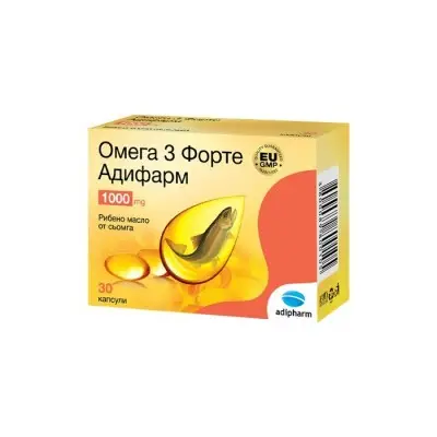 ADIPHARM OMEGA 3 FORTE / ОМЕГА 3 ФОРТЕ 1000МГ КАПС. Х30