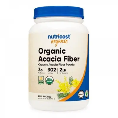 NUTRICOST ORGANIC ACACIA FIBER / АКАЦИЕВИ ФИБРИ ОРГАНИК 907ГР ПРАХ