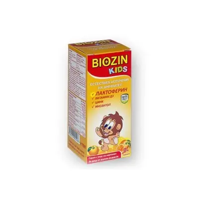 BIOSHIELD BIOZIN KIDS / БИОЗИН СИРОП С ЛАКТОФЕРИН ЗА ДЕЦА 100МЛ