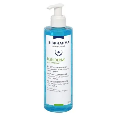 ISISPHARMA TEEN DERM SENSITIVE / ТИЙН ДЕРМ СЕНЗИТИВ ПОЧИСТВАЩ ГЕЛ ЗА МАЗНА И ВЪЗПАЛЕНА КОЖА 250МЛ