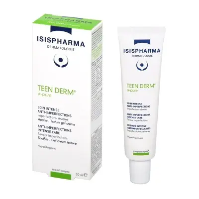 ISISPHARMA TEEN DERM ALPHA PURE / ТИЙН ДЕРМ АЛФА ПЮР ГЕЛ-КРЕМ ЗА ИНТЕНЗИВНА ГРИЖА ПРИ МАЗНА КОЖА С НЕСЪВЪРШЕНСТВА 30МЛ