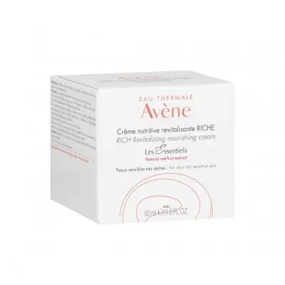 AVENE LES ESSENTIELS RICH REVITALIZING NOURISHING CREAM FOR DRY SENSITIVE SKIN / АВЕН БОГАТ ПОДРАНВАЩ РЕВИТАЛИЗИРАЩ КРЕМ ЗА СУХА И ЧУВСТВИТЕЛНА КОЖА 50 МЛ