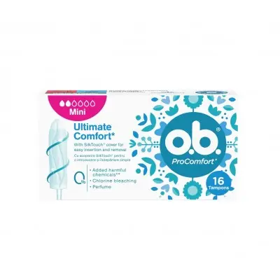 O.B. PROCOMFORT TAMPONS MINI / ПРОКОМФОРТ ДАМСКИ ТАМПОНИ МИНИ БР. X16