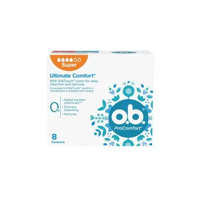 O.B. PROCOMFORT TAMPONS SUPER / ПРОКОМФОРТ ДАМСКИ ТАМПОНИ СУПЕР БР. X8