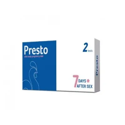 PRESTO PREGNANCY TEST / ТЕСТ ЗА УСТАНОВЯВАНЕ НА РАННА БРЕМЕННОСТ Х2