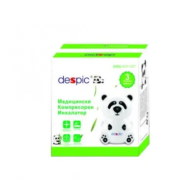 DESPIC AXD-307 / КОМПРЕСОРЕН ИНХАЛАТОР ПАНДА AXD-307 С ПОДАРЪК ПЛЮШЕНА ИГРАЧКА ПАНДА