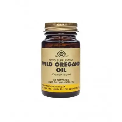 SOLGAR WILD OREGANO OIL / СОЛГАР МАСЛО ОТ ДИВ РИГАН КАПС. X 60