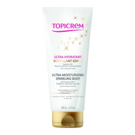 Topicrem Ultra – Moisturizing Sparkling Body – Хидратираща Емулсия За Тяло С Бляскав Ефект 200 мл