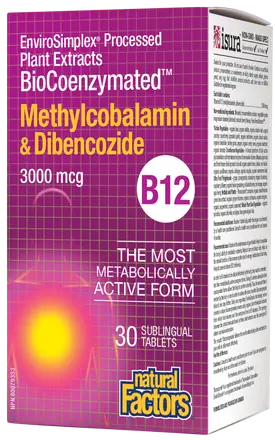 BioCoenzymated™ Витамин В12 (метилкобаламин, дибенкозид) 3000 mcg x 30 субл. табл