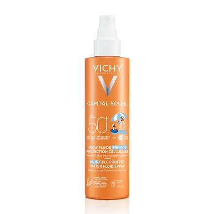 Vichy Capital Soleil Cell Protect Детски флуиден спрей за защита на кожните клетки SPF50+, 200 мл
