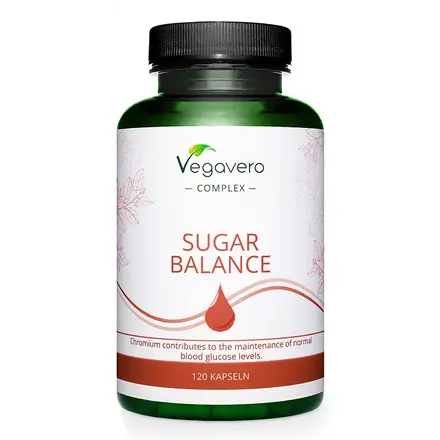 Vegavero Sugar Balance Баланс на кръвната захар Хранителна добавка, 120 капсули