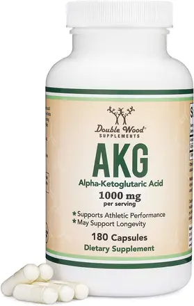 AKG (Alpha Ketoglutaric Acid) АЛФА-КЕТАГЛУТАРОВА КИСЕЛИНА Хранителна добавка, 180 капсули
