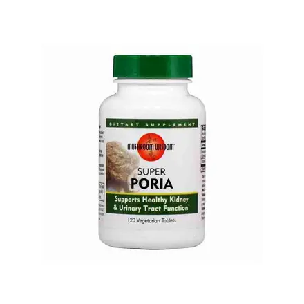 Бъбреци и уринарен тракт - Пория-медицинска гъба - Super Poria 125 mg, 120 таблетки Mushroom Wisdom