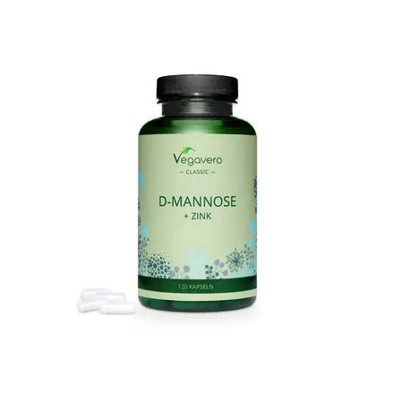 D-mannose + zink/ Д-маноза + цинк, 120 капсули, 100% Vegan Vegavero