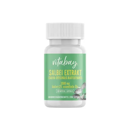 Salbei Extrakt - Екстракт от градински чай 1900 mg (екстракт от листа Salvia officinalis, 2% етерични масла), 90 капсули