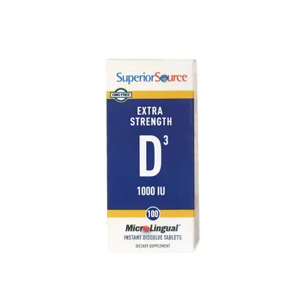 Витамин D3 25 µg - костна система и имунитет, 100 сублингвални таблетки Superior Source