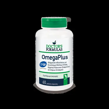 Омега Плюс (Омега-3, маслина, гроздово семе и сусам), 60 софтгел капсули Doctor’s Formulas