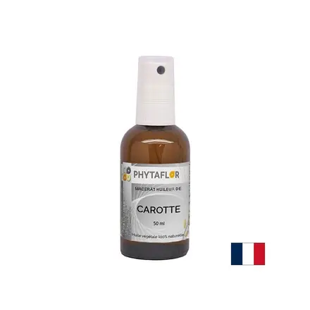 Маслен мацерат от моркови за естествен тен на кожата, спрей, 50 ml