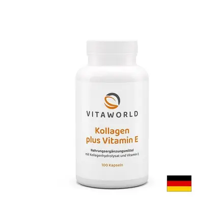 Грижа за косата, кожата и ставите - Колаген (говежди) 500 mg + Витамин Е, 100 капсули