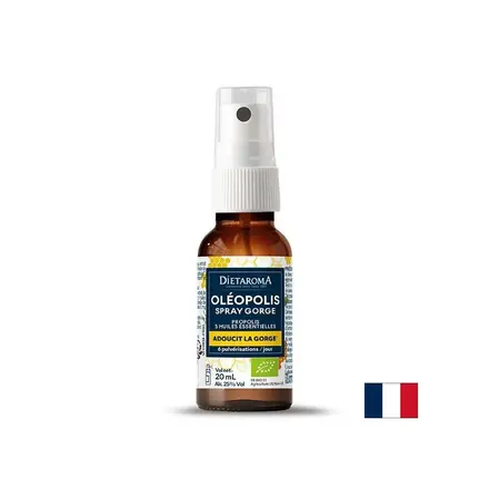 Олеополис – Спрей за гърло с етерични масла при дразнене и сухота, 20 ml
