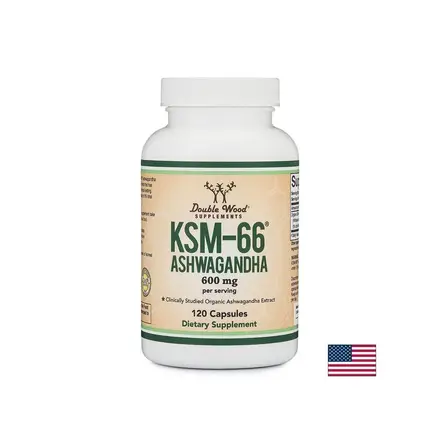 Ашваганда KSM-66® – антистрес, фокус, енергия - Екстракт с клинично доказан ефект 600 mg, 120 капсули за 2 месеца прием